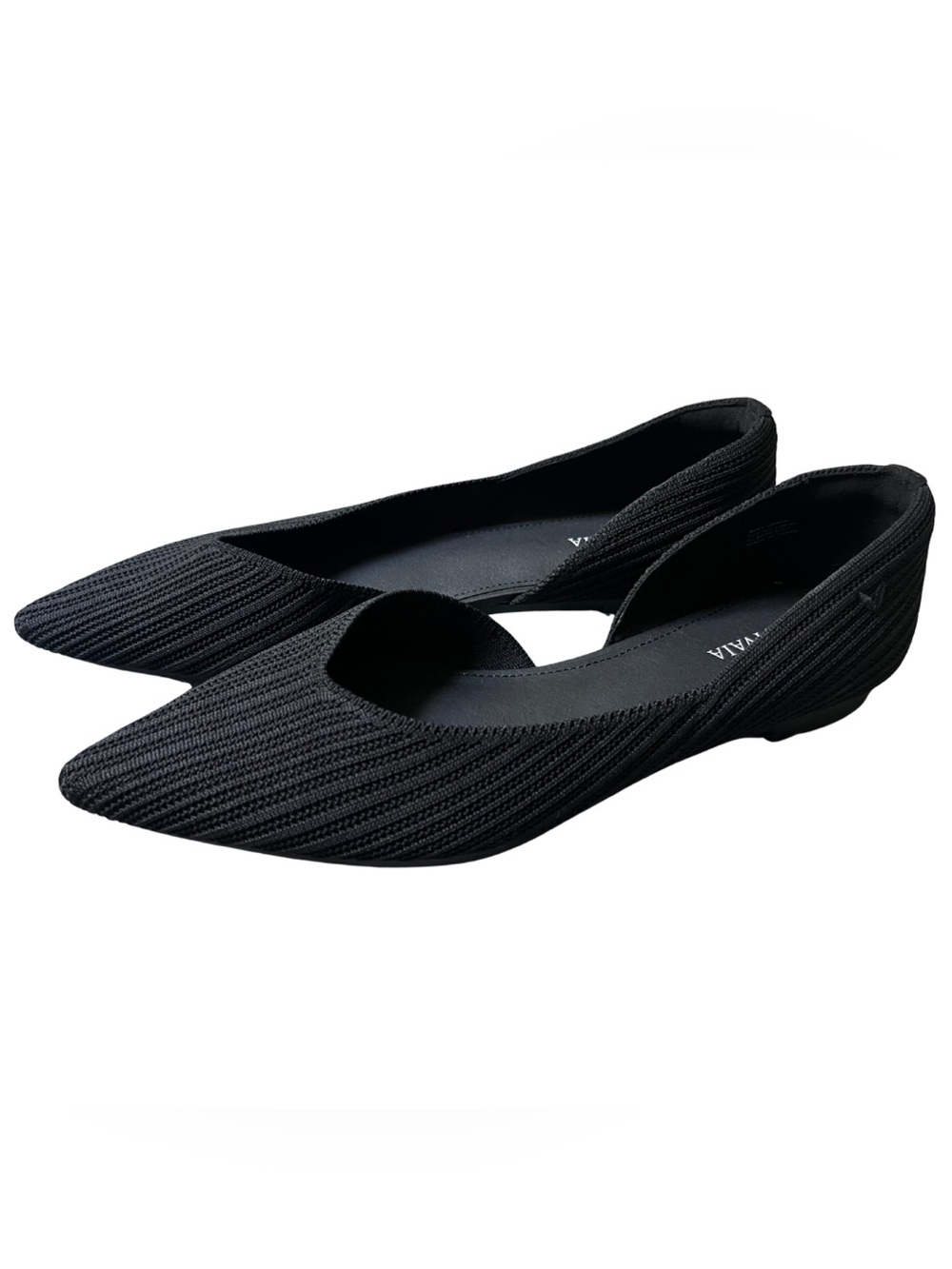 Vivaia Melia Pointed Toe Flats 40.5 / 9-9.5 Black DOrsay Knit Minimalist Comfy